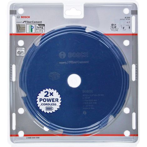 Bosch Professional Lama per sega circolare Expert for Fiber Cement (fibrocemento, 250 x 30 x 2.2 mm, 6 denti, accessorio per sega circolare a batteria) (1/5)