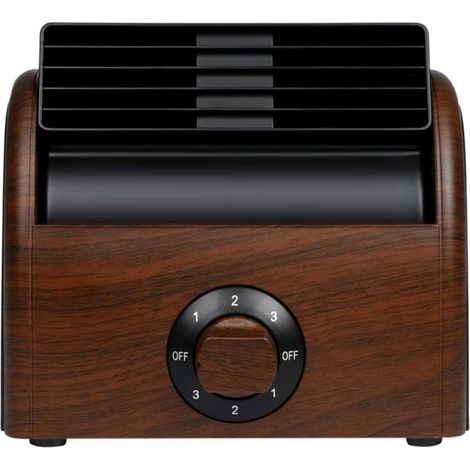 1 Ventilateur de table, design rétro sans pales, 3 vitesses, flux d'air 6,5 m/s, bureau silencieux (1/5)