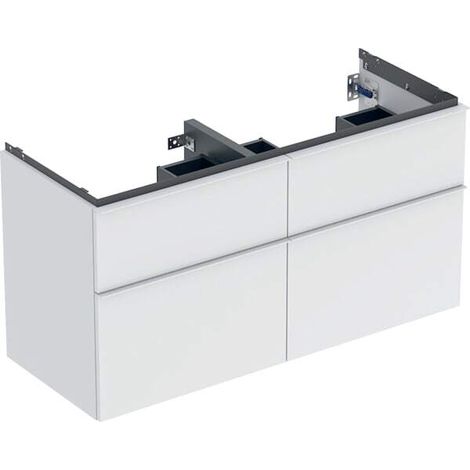 Geberit iCon mueble bajo lavabo para lavabo doble, 4 cajones,