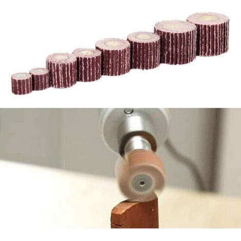 10x Roue à lamelles,grain 400,3 × 15mm,Ponçage abrasif roues à lamelles brosses de polissage,pour polir,dessiner et rogner sur la surface métallique