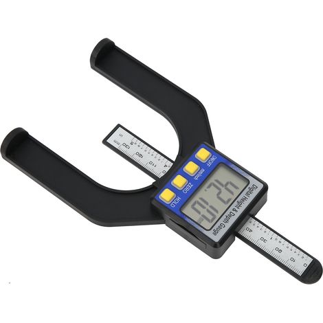 Jauge de hauteur et profondeur électronique numérique 0-80mm, règle de mesure pour menuiserie, outil de précision avec affichage digital, instrument de mesure bois. (1/5)