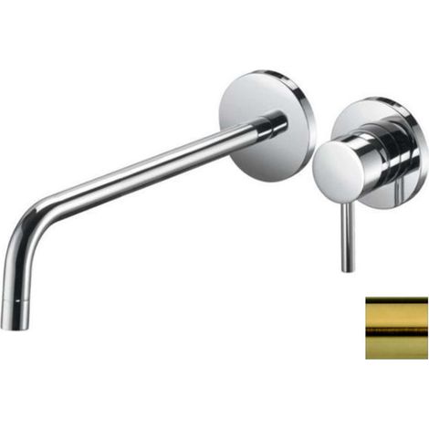 Unterputz-Waschtischbatterie Honey Gold gebürstet mit 178 mm langem Auslauf Serie Paffoni Light LIG006HGSP70 Messing - Honey Gold Spazzolato (1/2)