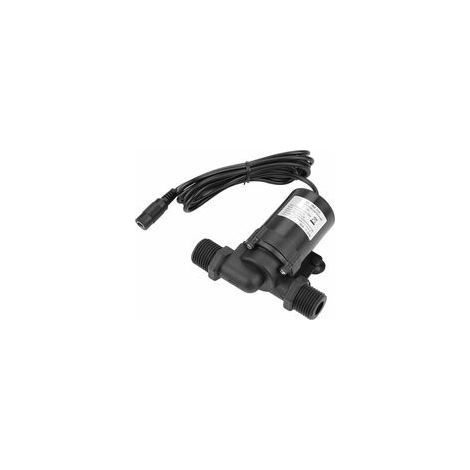 Pompe à eau solaire, pompe de circulation haute température CC sans balais, faible consommation d'énergie, pompe à eau de chauffe eau à haut rendement 24 V/1,2 A (1300 L/H). , (1/5)