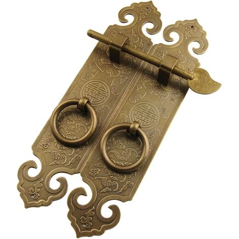 Poignées de meuble en laiton antique sculpté à motifs floraux (1/5)