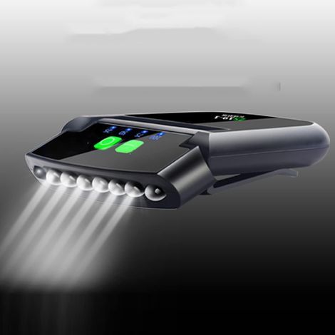 Lampe de poche LED étanche avec clip, rechargeable par USB, ultra-lumineuse, conception mains libres avec clip, idéale pour le camping, la chasse, la pêche et la course à pied en extérieur. (1/4)
