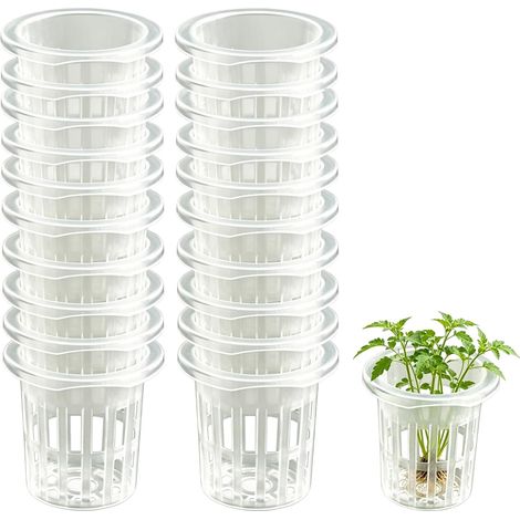 20 cestas para plantas hidropónicas, macetas para flores hidropónicas, aptas para cultivo hidropónico y sin tierra. (1/5)
