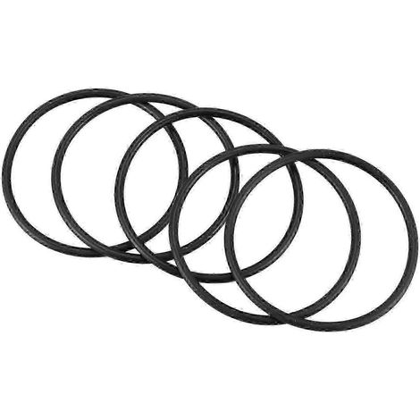 Cinq joints toriques en caoutchouc filtrant de 80 mm de diamètre extérieur et de 4 mm d'épaisseur (1/5)