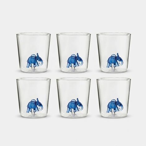 Lot de 6 verres en verre design Monsieur Savane (1/2)