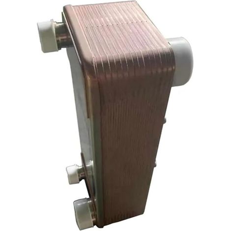 Échangeur de chaleur à plaques, Échangeur De Chaleur À Plaques Brasées 0,72 M2, 26 Plaques, Échangeur De Chaleur Personnalisé En Acier Inoxydable 316L Pour le chauffage au sol, le chauffage de l'eau, (1/5)