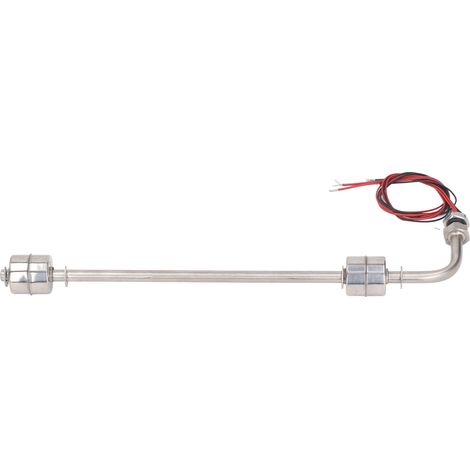 Doppeltkontaktiger Schwimmerschalter aus Edelstahl zur Wasserstandsregelung, AC/DC 0–110 V Flüssigkeitssensor, 300 mm / 11,8 Zoll, zuverlässiger Füllstandsmelder (1/5)