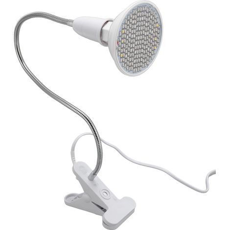 Lampe de croissance LED 8W à spectre complet avec pince de bureau, bras flexible pivotant, douille E27, 110-220V, pour une utilisation en intérieur (prise européenne). (1/5)