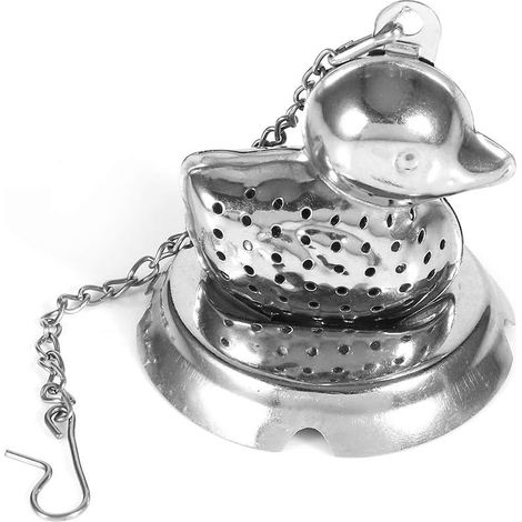 Lot de 2 passoires à thé en acier inoxydable de qualité alimentaire, infuseur à thé en vrac, infuseur robuste en forme d'animal mignon, infuseur à herbes et épices, passoire à thé avec longue chaînett