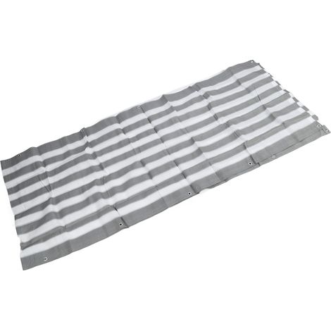 Brise-vue de balcon en PEHD avec protection UV, gris blanc, idéal pour terrasse, patio, jardin ou piscine extérieure. (1/5)