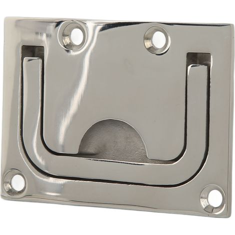 Poignée de tirage encastrée en acier inoxydable 316, loqueteau de levage marin rectangulaire, poignée de placard avec verrou, pour bateau et camping-car, 1 pièce. (1/5)