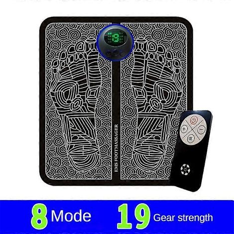 Tapis de massage électrique EMS pour les pieds, améliorant la circulation sanguine, rechargeable par USB, portable pour la maison et le bureau-AquaForge (1/3)
