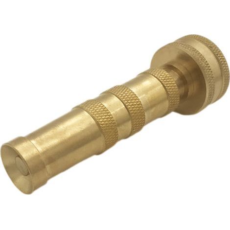 Heavy Duty Brass Garden Hose Nozzle, Adjustable Twist Pressure Sprayer, 4 inch (1/5)
