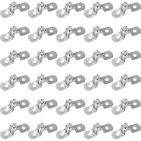 Collier de Serrage en U 8mm Collier de Serrage Inox pour Tuyau Durite Pince Anneau Fixation 30 Pièces (1/5)