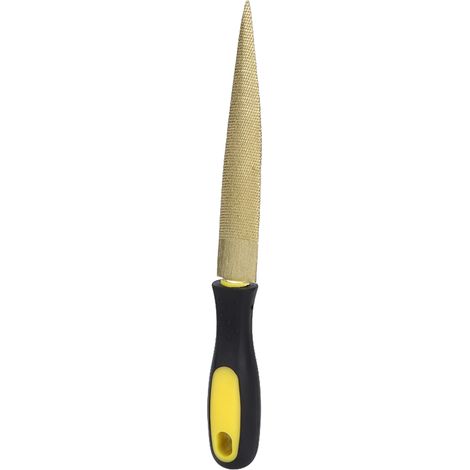 Lime à bois conique dorée, outil de sculpture pour le bricolage, la menuiserie et le travail du bois. Lime dorée de 15 cm (6 pouces). (1/5)