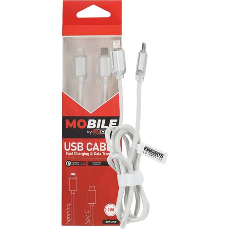 Cavo da USB-C a Lightning, 1 m, 27 W PD/QC 3.0 EPMOB01 (1/4)