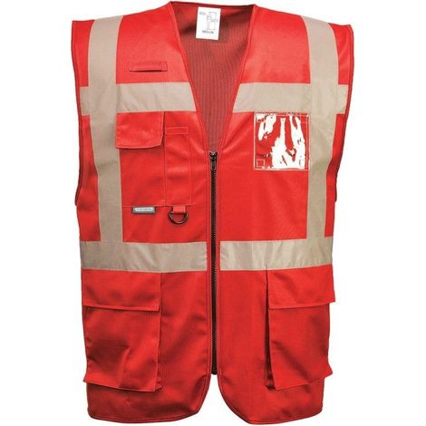 Iona Gilet Executive Couleur : Rouge Taille Xxl - Portwest (1/2)