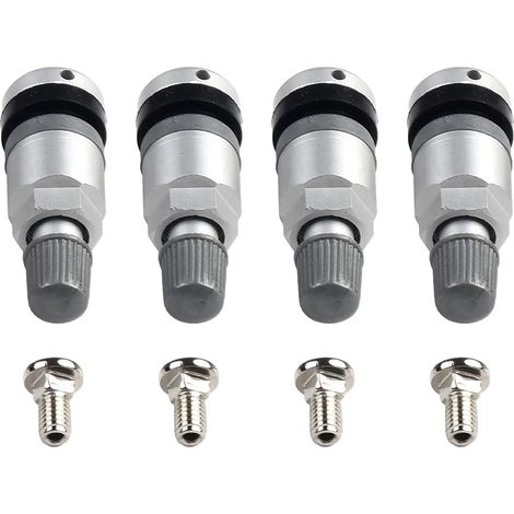 Kit de réparation de valve de pneu (4 capteurs) pour BMW Série 5 (capteurs en métal argenté). (1/5)