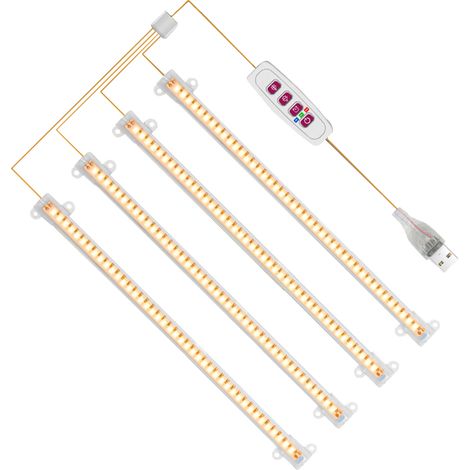 Lampe à Barres LED pour Culture Intérieure, Éclairage Horticole avec Minuterie Automatique, Spectre Complet pour Plantes (1/5)