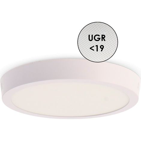 IluminaShop - Panel de Superficie Serie Slim Circular 20W CCT IP20  3000+4000+6000 (1/2)