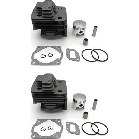 2X Cylindre et Segment de Piston de Débroussailleuse 40 MM avec Cage à Aiguille pour 43CC CG430 Divers Coupe-Bordures 40-5 BG430 (1/4)
