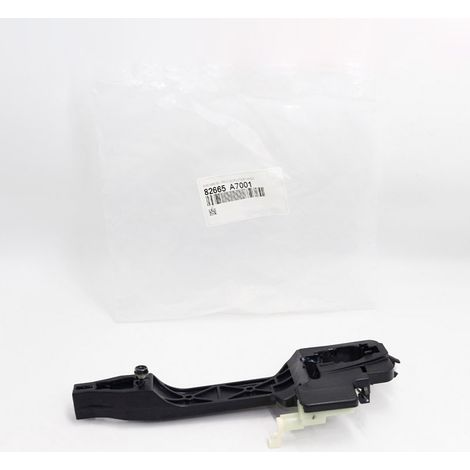 La référence 82665A7001 s'applique à l'ensemble de base de la poignée extérieure de la porte avant côté passager des véhicules Kia. (1/4)