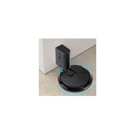Butée de porte autocollante, réglable en hauteur, protection murale, sans perçage, noire Crezuo (1/4)
