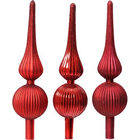 kaemingk KAEMINGK - Puntale in vetro rosso 31cm Cod. 170224 (1/2)