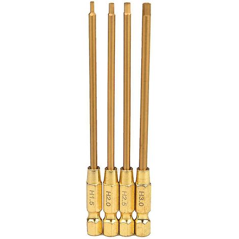 Kit de 4 clés Allen, tournevis hexagonaux, tournevis à tête plate H1,5/2/2,5/3,0 mm pour voitures, hélicoptères, bateaux et avions radiocommandés (1/4)