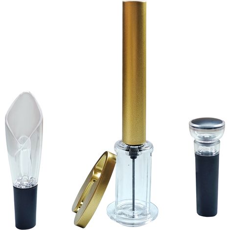 Set de regalo para amantes del vino: abrebotellas con cortador de cápsulas  Abrebotellas de aire comprimido (1/5)
