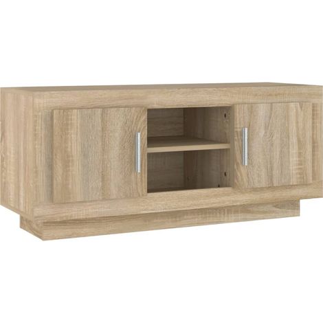 Mobile TV multimediale scaffale per televisione televisore buffet sala da pranzo soggiorno camera da letto rovere Sonoma 102 x 35 x 45 cm derivati del legno marrone 020027437