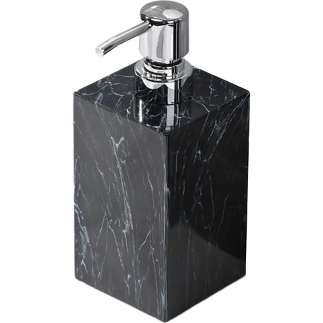 Distributeur de savon en marbre de luxe pour salle de bain et cuisine noir (1/5)