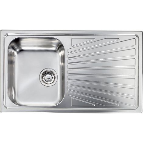 Lavello COMETA 86x50 1 vasca sinistra+ gocciolatoio ACCIAIO INOX (1/5)