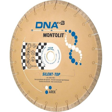 Disque diamanté DNA BLADE SCXS-T Silent Top MONTOLIT 250 mm
