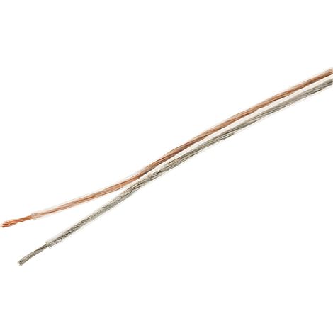 Câble audio HI-FI 2x1,5mm² transparent - 25m - Zenitech