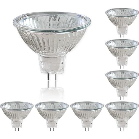 Pack de 8 Ampoules Halogènes Réflecteur GU5.3 35W, Dimmable Projecteur, Ampoule Spot Halogène MR16, 400LM, Blanc Chaud 2700K, 36 °Faisceaux, Base à 2 Broches, Lampe à Réflecteur [Classe énergétique G] (1/5)