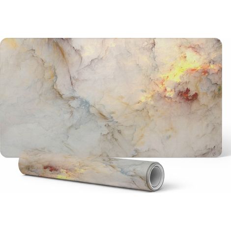 Alfombrilla de escritorio de vinilo con elegante estampado abstracto de nubes, 100x50 cm.