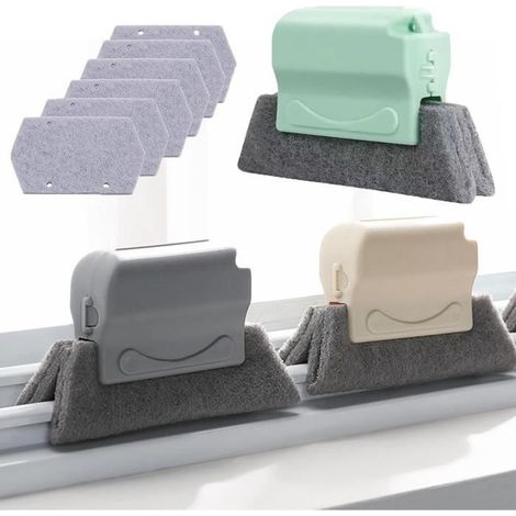 Brosse de Nettoyage - Non spécifié - Lot de 3 - Polypropylène - Éponge à récurer - Remplaçable (1/4)