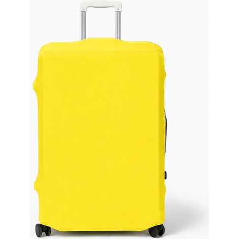 Copertura elastica in tessuto tinta unita per valigie,protezione per bagagli,copertura in silicone per valigia,Giallo -S (1/5)