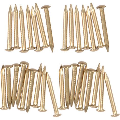 100 clous à tête ronde en laiton de 18 mm pour meubles, petites charnières, boîtes décoratives (laiton) (1/3)