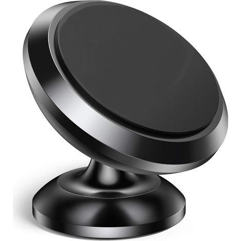 Per supporto telefono magnetico regolabile a 360° da cruscotto, compatibile con iPhone, Samsung, Huawei e altri smartphone - Nero (1/5)