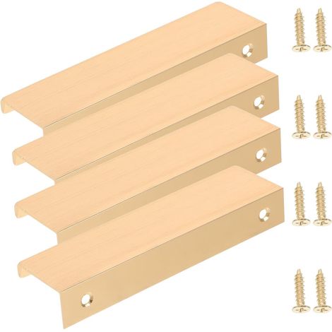 Poignées de meuble Healifty en métal doré, design discret et (1/5)