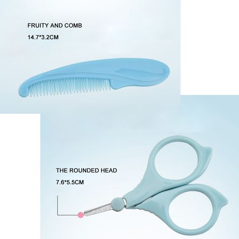 Kit de Toilette Bébé 10 Pièces - Thermomètre Digital, Ciseaux Sécurité et Lime Douce pour Nouveau-né et Enfant (1/5)
