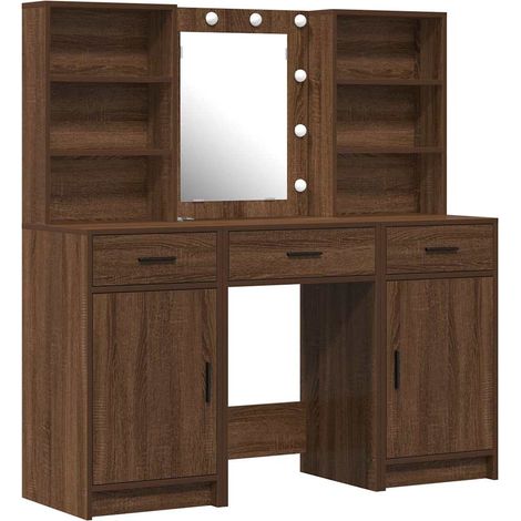 Ensemble de Coiffeuse 3 pcs,Table de maquillage Bois ancien 50 x 41 x 135 cm CFW534163 (1/5)