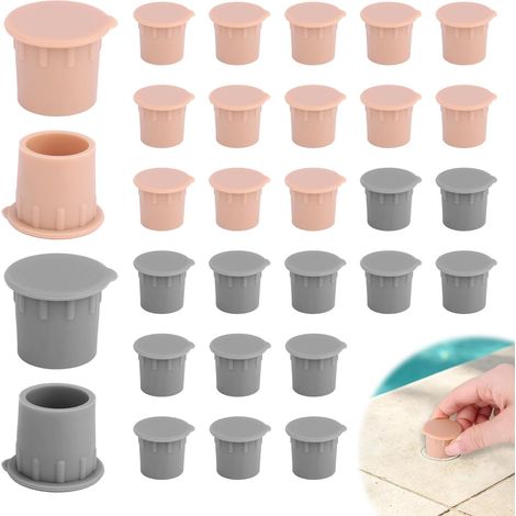 30 Bouchons pour Trous de Clôture Piscine avec Anneau de Traction, Bouchons en Silicone Réutilisables pour Trous Barrières Terrasse et de Patio Destinés aux Clôtures de Piscine Hors Sol (1/5)
