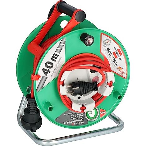 Brennenstuhl 1183530100 Avvolgicavo 38.00 m Rosso (opaco) Spina schuko (1/4)