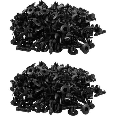 200 rivetti in plastica per fori da 7 mm, adatti per clip paraurti auto